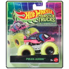 Hot Wheels Monster Trucks: Piran-Ahhhh im Dunkeln leuchtendes Spielzeugauto 1/64 - Mattel