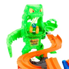 Hot Wheels Monster Trucks Slimeschreck Chaos Rennstrecke - Mattel Bild 4