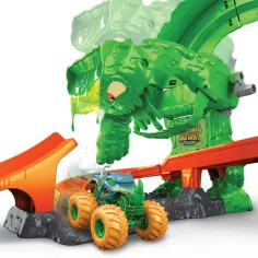 Hot Wheels Monster Trucks Slimeschreck Chaos Rennstrecke - Mattel Bild 5