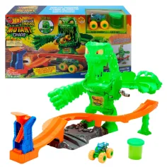 Hot Wheels Monster Trucks Slimeschreck Chaos Rennstrecke - Mattel