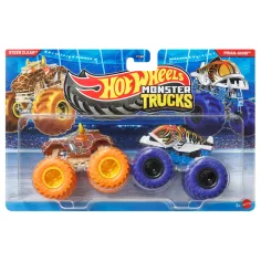 Hot Wheels Monster Trucks: Steer Clear vs Piran-Ahhh Spielzeugauto 2er-Pack 1/64 - Mattel