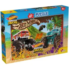 Hot Wheels Monstertrucks 60-teiliges Puzzle 50x35cm - Lisciani