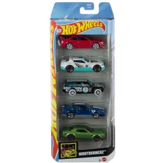 Hot Wheels: Nightburnerz 5er-Set cooler Spielzeugautos im Maßstab 1:64 - Mattel