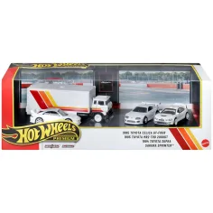 Hot Wheels: Premium Toyota ’90er JDM Sammlermodellautoset – Supra, Celica GT-Four, MR2 TRD und Sakura Sprinter, 1/64 - Mattel