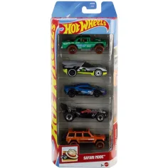 Hot Wheels: Safari Mode 5er-Modellauto-Set im Maßstab 1:64 – Mattel