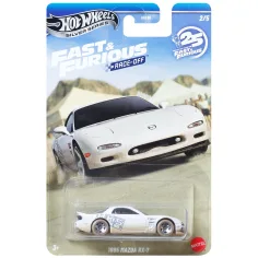 Hot Wheels Silber Serie: Tödlicher Überholvorgang 1995 Mazda RX-7 Spielzeugauto 1/64 - Mattel