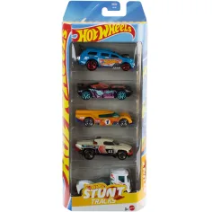 Hot Wheels: Stunt Tracks 5er-Set cooler Modellautos im Maßstab 1:64 - Mattel
