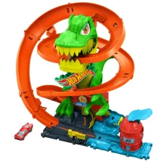 Hot Wheels: T-Rex Angriff Rennbahnset - Mattel Bild 2