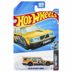 Hot Wheels: Volvo 240 Drift Wagon gelbes Spielzeugauto 1/64 - Mattel