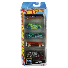 Hot Wheels X-Raycers 5-teiliges Set von Kleinwagen 1/64 – Mattel