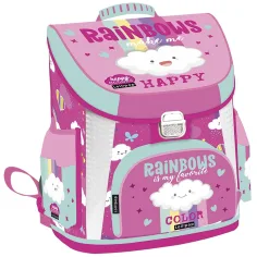 ICO: Lizzysuli Premium Lollipopp Rainbow ergonomische Schultasche, Rucksack 39 x 35 x 24 cm
