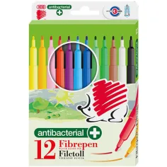 ICO: SÜNI Antibakterielle farbige Filzstift-Set 12 Stück