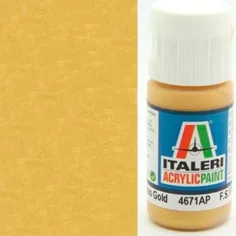 Italeri Metal Gloss Gold (4671AP) - Metall glänzende Gold Modellfarbe 20ml Bild 2