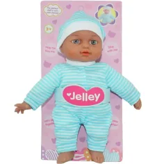 Jelly-Puppe in blauer gestreifter Kleidung 25cm