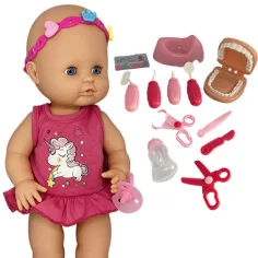 Jenny: Pinkelnde Puppe mit 12-teiligem Zahnarztspielset in zwei verschiedenen Ausführungen Bild 2