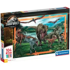 Jurassic World das Reich der Dinosaurier 104-teiliges maxi supercolor Puzzle - Clementoni