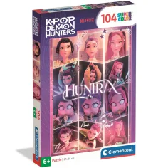 K-Pop Dämonenjäger Huntrix SuperColor Puzzle 104 Teile – Clementoni Bild 1