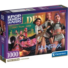 K-Pop Dämonjäger - Zoey, Rumi und Mira 1000 Teile Puzzle mit Poster - Clementoni
