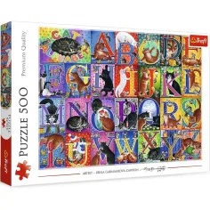 Katze Alphabet 500 Teile Puzzle - Trefl