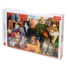 Katze Treffen 1000 Teile Puzzle - Trefl Bild 1