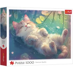 Katzen perfekte Entspannung 1000-teiliges Puzzle - Trefl Bild 1