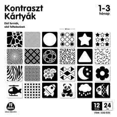 Kontrastkarten für Babys von 1-3 Monaten 12er Set