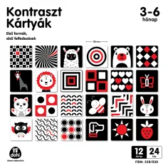Kontrastkarten für Babys von 3-6 Monaten 12er Set