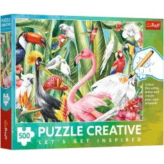 Kreative Paradiesvögel 500-teiliges ausmalbares Puzzle - Trefl