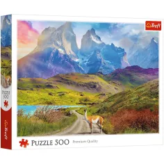 Lama in Patagonien 500 Teile Puzzle - Trefl