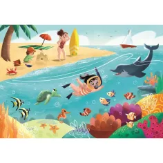 Leben im Meer supercolor 2 in 1 Puzzle 2x60 Stück - Clementoni Bild 2