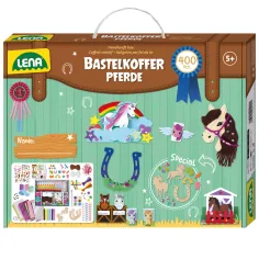 LENA: Premium Pferde Bastelkoffer 400-teiliges kreatives Spielset