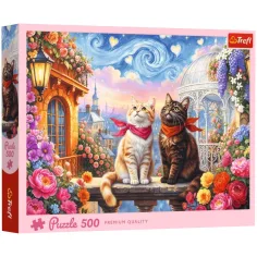 Liebende Katzen Premium Quality 500 Teile Puzzle – Trefl Bild 1