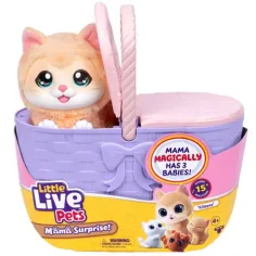 Little Live Pets: Katze im Korb mit ihren Kätzchen Bild 1