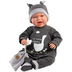 Llorens: Mimo 42 cm große Puppe mit Geräuschen in schwarzem Pyjama Bild 3