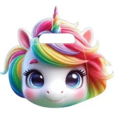 Luna: Einhorn-förmiges Skizzenbuch mit 40 Seiten 28x28 cm