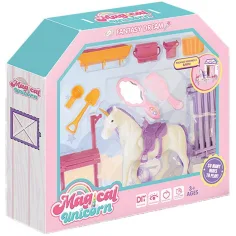 Luna: Fantasy Dream Einhorn Spielset mit Stall, Weide und Zubehör