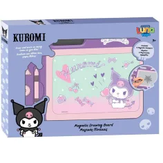 Luna: Kuromi magnetische Zeichentafel mit 3 Stempeln und abwischbarer Zeichenfläche