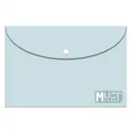 Luna: Mappe mit Druckknopf A4 in Pastellblau