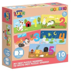 Luna: Mein erstes Puzzle – Spielerisches Zählen von 1 bis 10, 10x2 Stück Paarentwicklungs-Puzzle