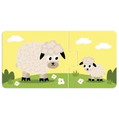 Luna: Mein erstes Puzzle – Tiermütter und ihre Jungen 10x2 Teile Paarungsentwicklungs-Puzzle Bild 2