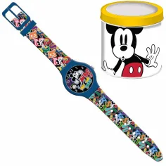 Luna: Mickey Maus Analog-Uhr in Metall-Geschenkbox