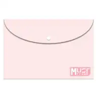 Luna: Must Ordner mit Druckknopf A4, pastellrosa
