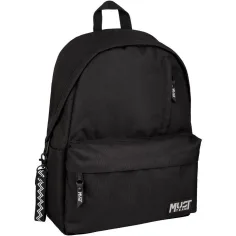 Luna: Must Team Monochrome schwarzer Schulranzen, Rucksack 32x17x42 cm