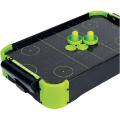 Luna: Neon leuchtendes Tischluft-Hockey-Set in grün-schwarz Bild 2