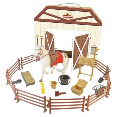 Luna: Pferdehof Spielzeugfigurenset mit Stall und Zubehör Bild 2