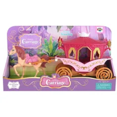 Luna: Prinzessinnen-Pferdewagen-Spielset in rosa
