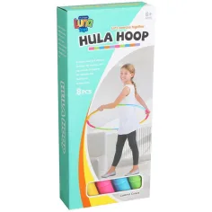 Luna: Regenbogenfarben 8-teiliges zusammensteckbares Hula-Hoop-Reifen 83cm