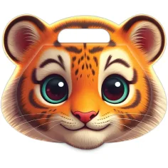 Luna: Tigerförmiges Skizzenbuch mit 40 Blättern 28x28 cm