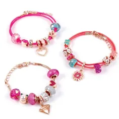 Make it Real: Kristall Medaillon Armbänder Pink Bild 3