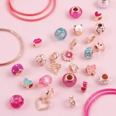 Make it Real: Kristall Medaillon Armbänder Pink Bild 5